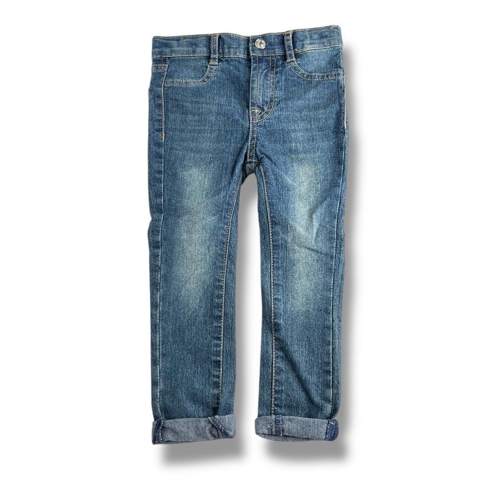 Girls Toddler 7 for all Mankind Cuffed Denim Jeans 2579 2T